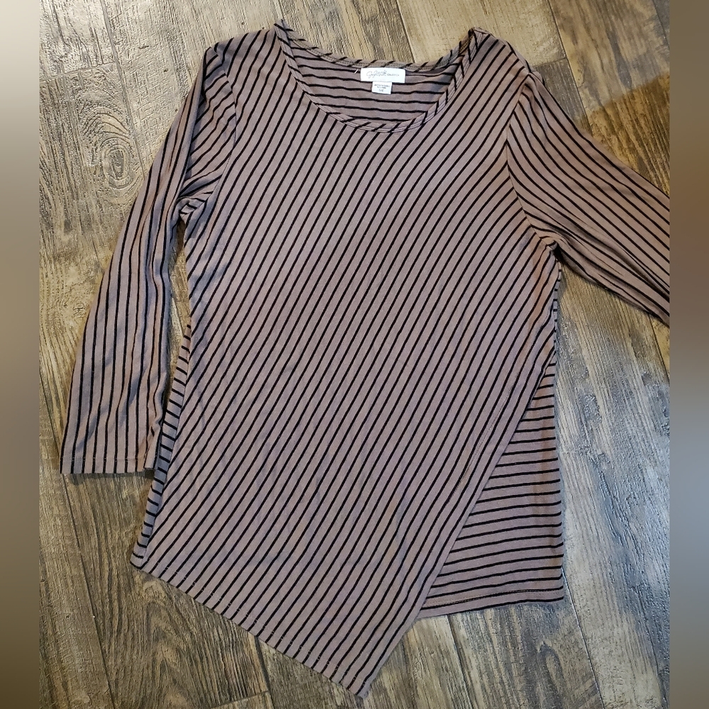 Jaclyn Smith Collection striped knit women's top